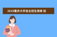 2019重庆大学自主招生简章 招生计划及招生专业