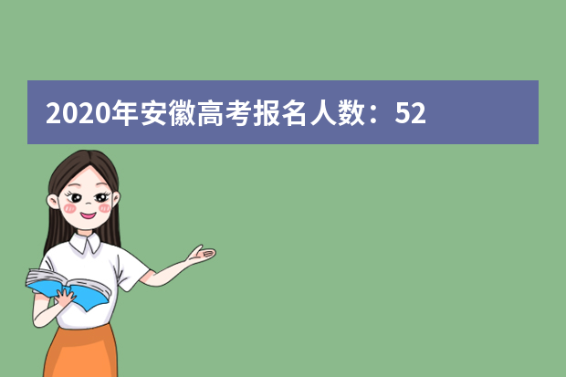 2020年安徽高考报名人数：52.38万人