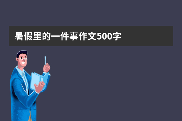 暑假里的一件事作文500字